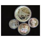 (4) 24K OVER COPPER COIN MEDALS