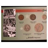 1945 MINT SET HALF - PENNY 90%