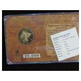 1848 24K OVER COPPER 2.5 DOLLAR REPLICA NIP