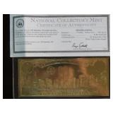 $20 SEPTEMBER 11TH GOLD LAYERED CERTIFICATE