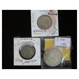 (3) SILVER FOREIGN COINS VARIOUS DATES & TYPES