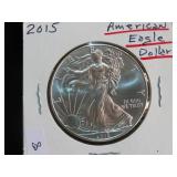 2015 1 OZ .999 SILVER EAGLE GEM BU