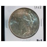 1923 P PEACE SILVER DOLLAR 90% BU