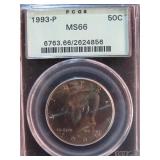 1993 P GRADED MS66 KENNEDY HALF DOLLAR