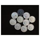 (10) KENNEDY HALF DOLLARS 40% VARIOUS DATES & MM