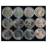 (12) PRESIDENTIAL COINS