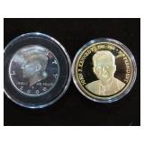2000 S KENNEDY HALF DOLLAR & MEDAL