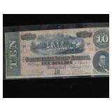 1864 $10 CONFEDERATE NOTE