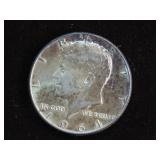 1964 P KENNEDY HALF DOLLAR 90% AU TONED