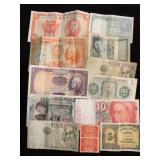 (13) PIECES OF FOREIGN CURRENCY