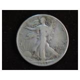 1943 P WALKING LIBERTY HALF DOLLAR 90% VG