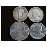 1929 P SL,1934 P WASH QTR 2000 KEN 1/2 $ 1980 SBA