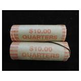 (2) $10 ROLL OF WASH QTRS VARIOUS DATES & MM