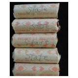 (5) $10 ROLLS OF STATE QTRS UNC