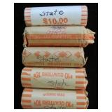 (5) $10 ROLLS OF STATE QTRS UNC