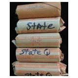 (5) $10 ROLLS OF STATE QTRS UNC