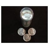 (1) ROLL 1968 S JEFF NICKELS GEM BU UNC