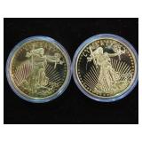 2 LARGE COPY COINS