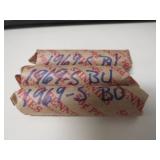 (3) ROLLS 1969 S LINCOLN PENNIES BU