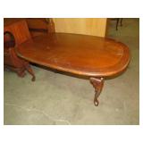 OVAL SOLID WOOD QUEEN ANNE LEG COFFEE TABLE