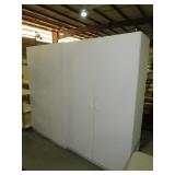 (2X) WOOD 2 DOOR STORAGE CABINETS