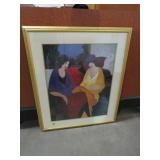 WOOD FRAMED LADIES PRINT