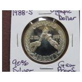 1988 S OLYMPIC DOLLAR 90% GEM PROOF