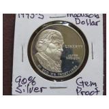 1993 S MADISON DOLLAR 90% GEM PROOF