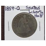 1854 O SEATED LIBERTY HALF DOLLAR 90%