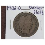 1906 O BARBER HALF DOLLAR 90%