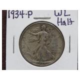 1934 P WALKING LIBERTY HALF DOLLAR 90%