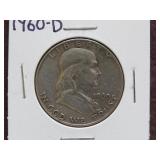 1960 D FRANKLIN HALF DOLLAR 90%