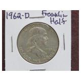 1962 D FRANKLIN HALF DOLLAR 90%