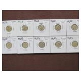 (10) ROOSEVELT DIMES 90% VARIOUS DATES & MM