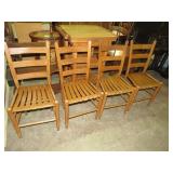 (4X) COUNTRY LADDERBACK CHAIRS