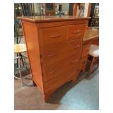 SOLID MAPLE 4 DRAWER HIGHBOY CHEST
