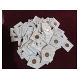 BAG OF 100 WHEAT PENNIES, VARIOUS DATES