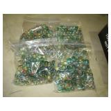 4 BAGS OF MARBLES