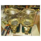 PAIR OF GUMBALL MACHINES NO LOCK OR KEYS