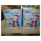 PAIR OF AIRBLOWN INFLATABLE CHRISTMAS FIGURES