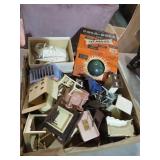 DOLL HOUSE FURNITURE, BABY SHOES, ROLA-BOLA GAME