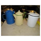 GRANITEWARE 3 COFFEE POTS