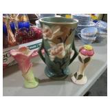 ROSEVILLE VASE, SALT & PEPPER SHAKER