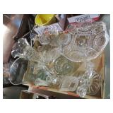 COLLECTION OF CRYSTAL VASES & SERVING PCS