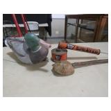 DUCK DECOY, VINTAGE SPRAYER, 7 TURTLE RATTLER