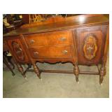 2 DOOR / 2 DRAWER ANTIQUE SOLID WOOD BUFFET
