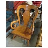 ANTIQUE BENT WOOD STYLE ARMED ROCKING CHAIR