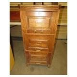 3 DRAWER OAK FILE CABINET