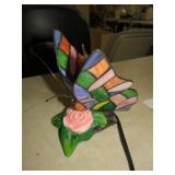 BUTTERFLY LEADED GLASS TABLE LIGHT
