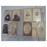 COLLECTION OF (9) 1800 CDV PICTURES